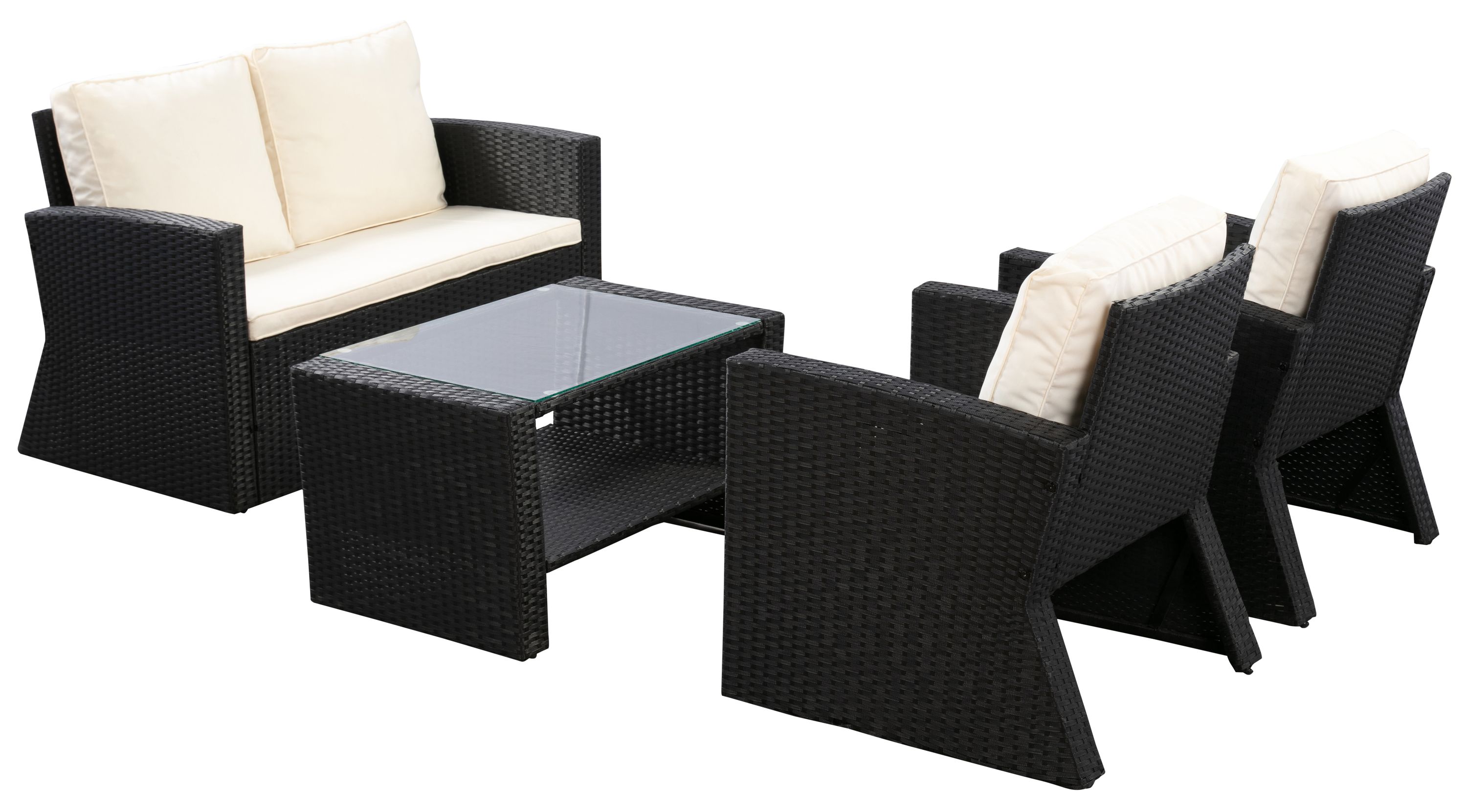 Gartenset SAVONA schwarz/beige