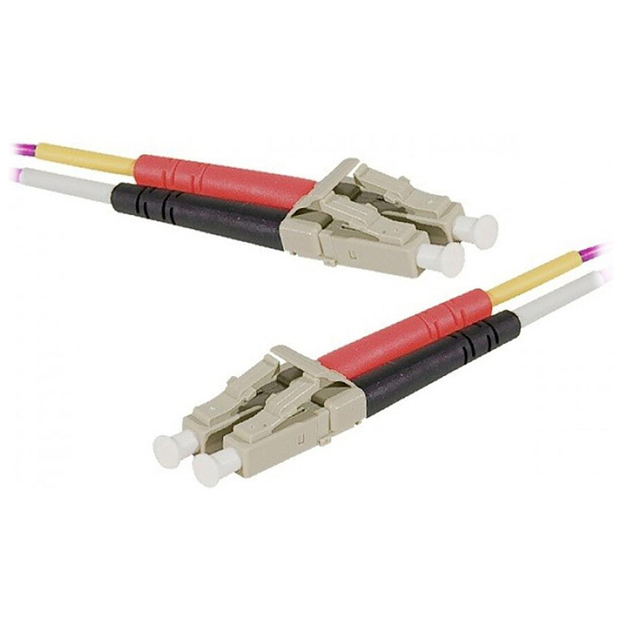 Jarretière optique duplex multimode 2mm OM4 LC-UPC/LC-UPC - 2 m
