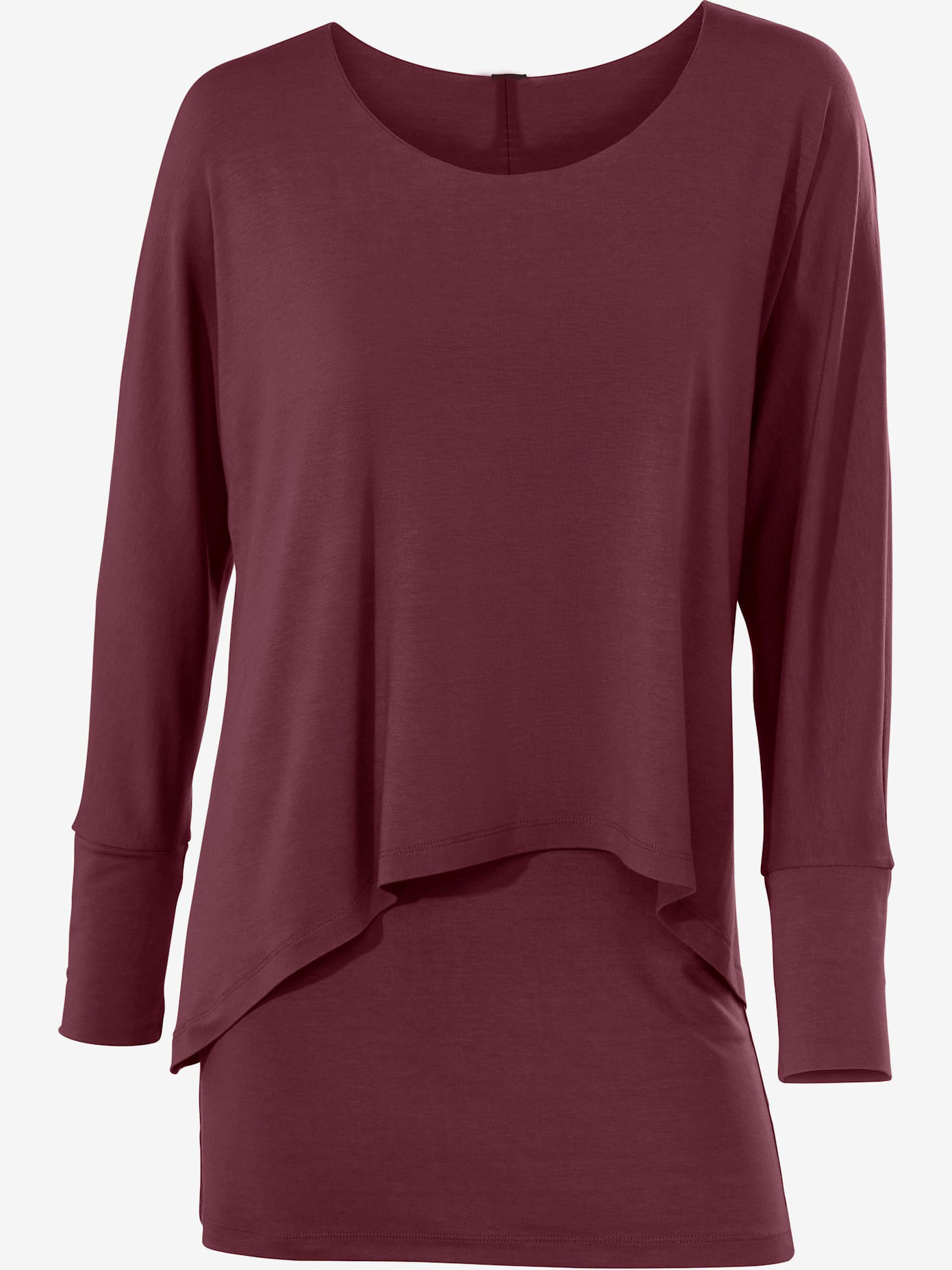 T-shirt à encolure ronde look décontracté tendance, manches chauve-souris