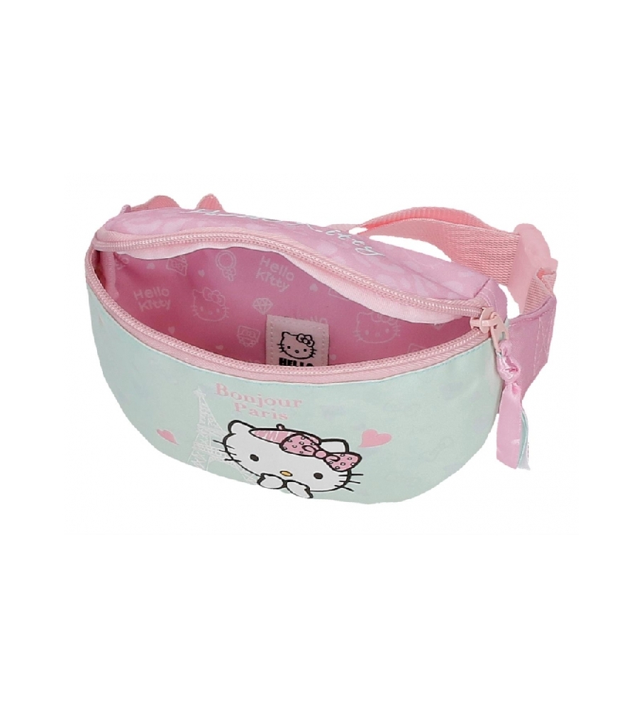 Bolsa de cintura Joumma Bags Hello Kitty Paris Turquesa - 27x11x6,5cm -