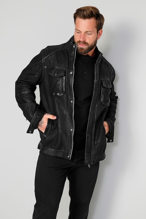 Boston Park Lederjacke, echtes Leder, bis 74