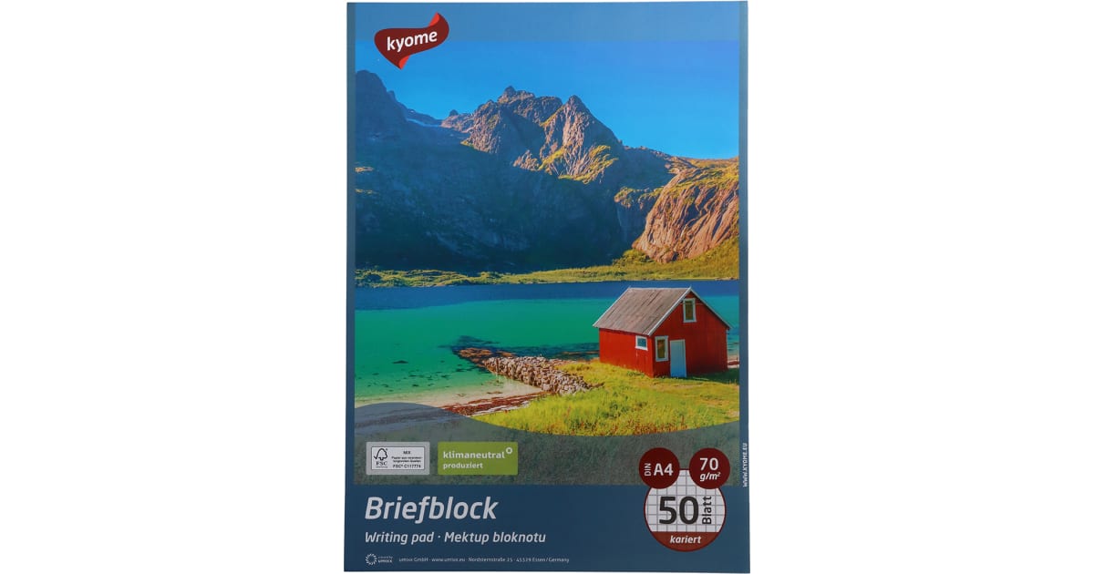 Kyome Briefblock kariert A4/50