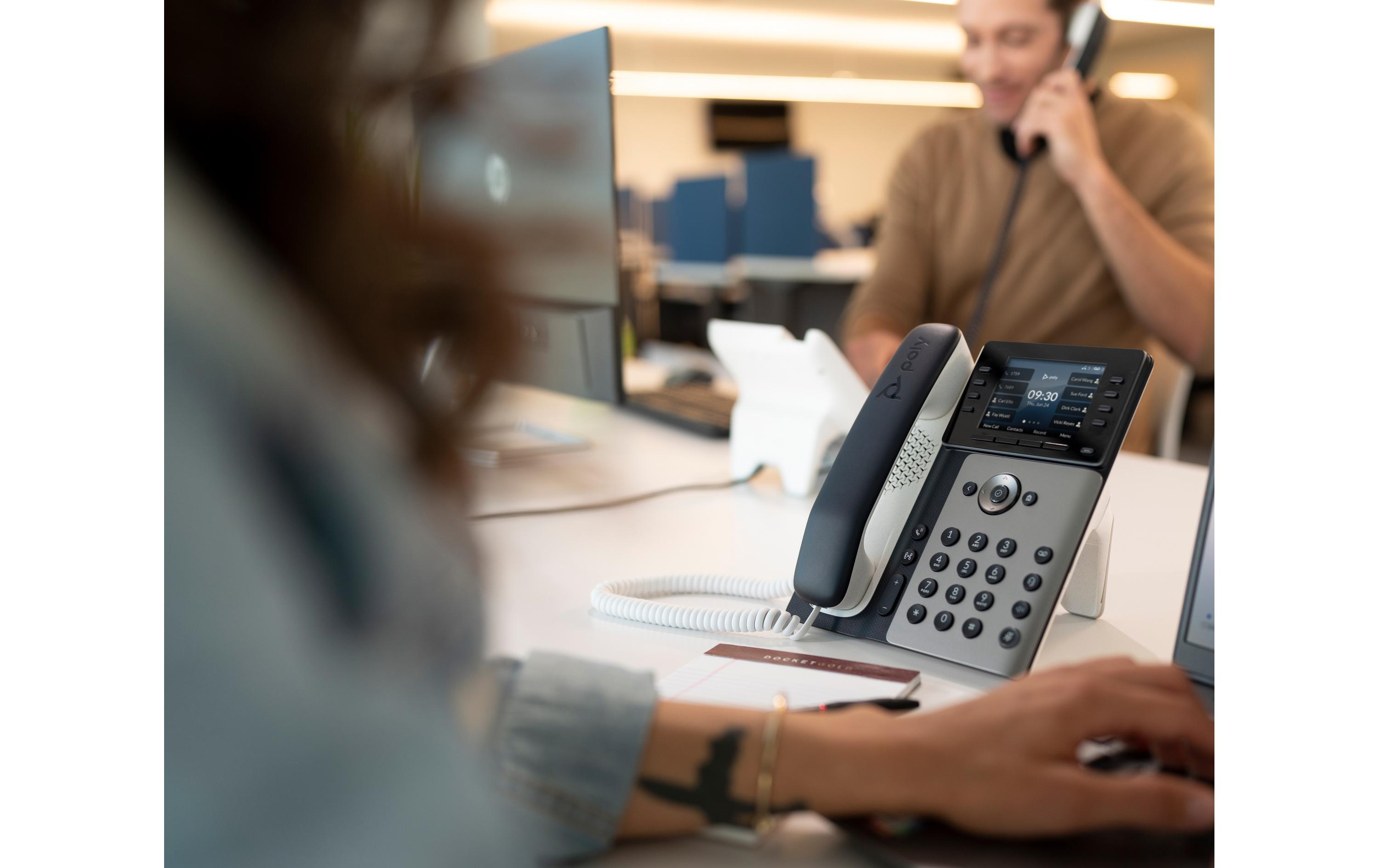 Tischtelefon Poly Edge E300 Grau/Schwarz/WeissEin Telefon für hohe Ansprüche