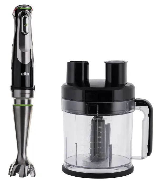 Braun MultiQuick 9 MQ 9195XLI, Nedsænkning blender, 2 L, Knusning af is, 1,2 m, 1200 W, Sort, Rustfrit stål