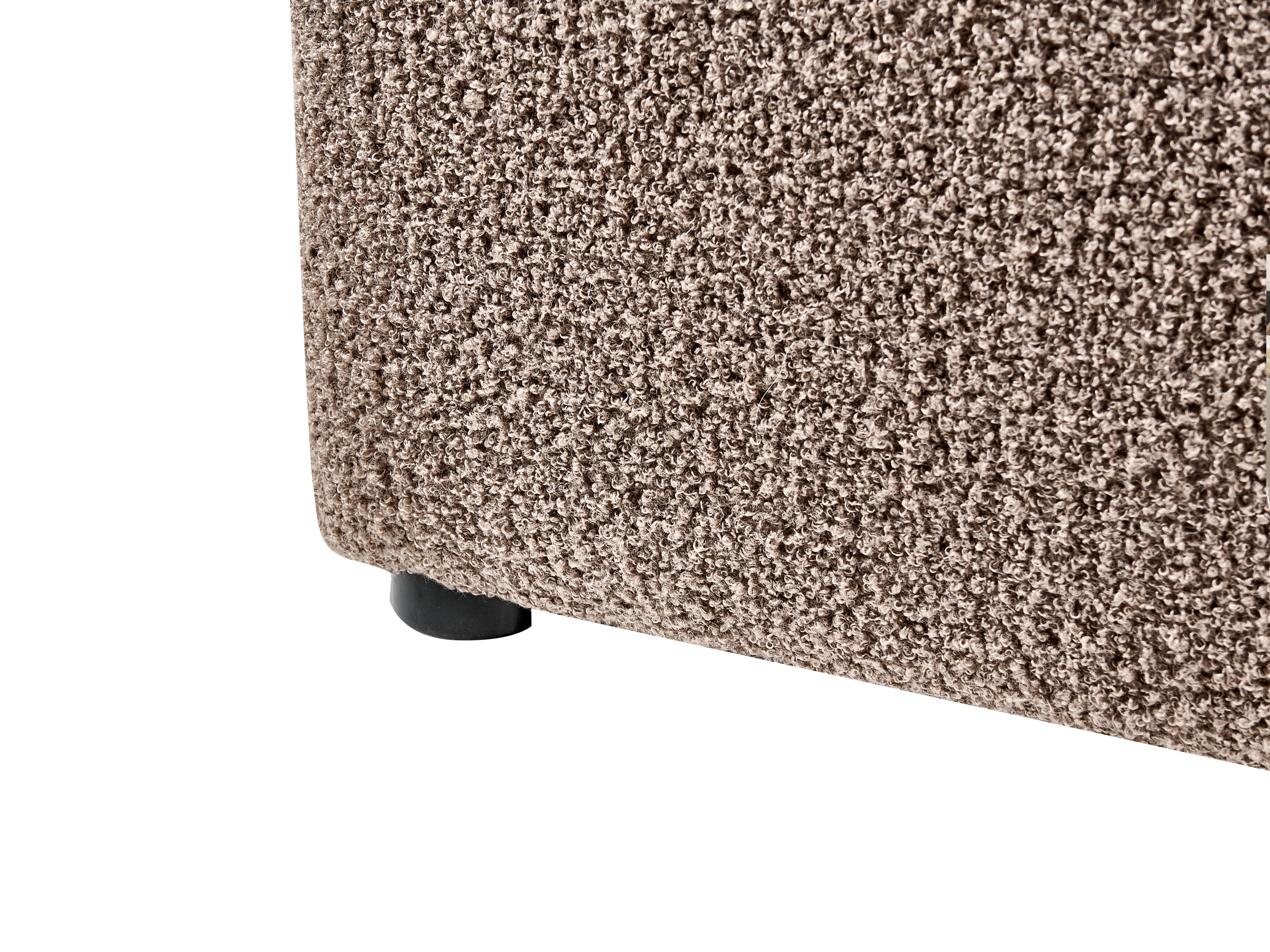 Bed met opbergruimte Bouclé BOUSSE 180 x 200 cm Taupe