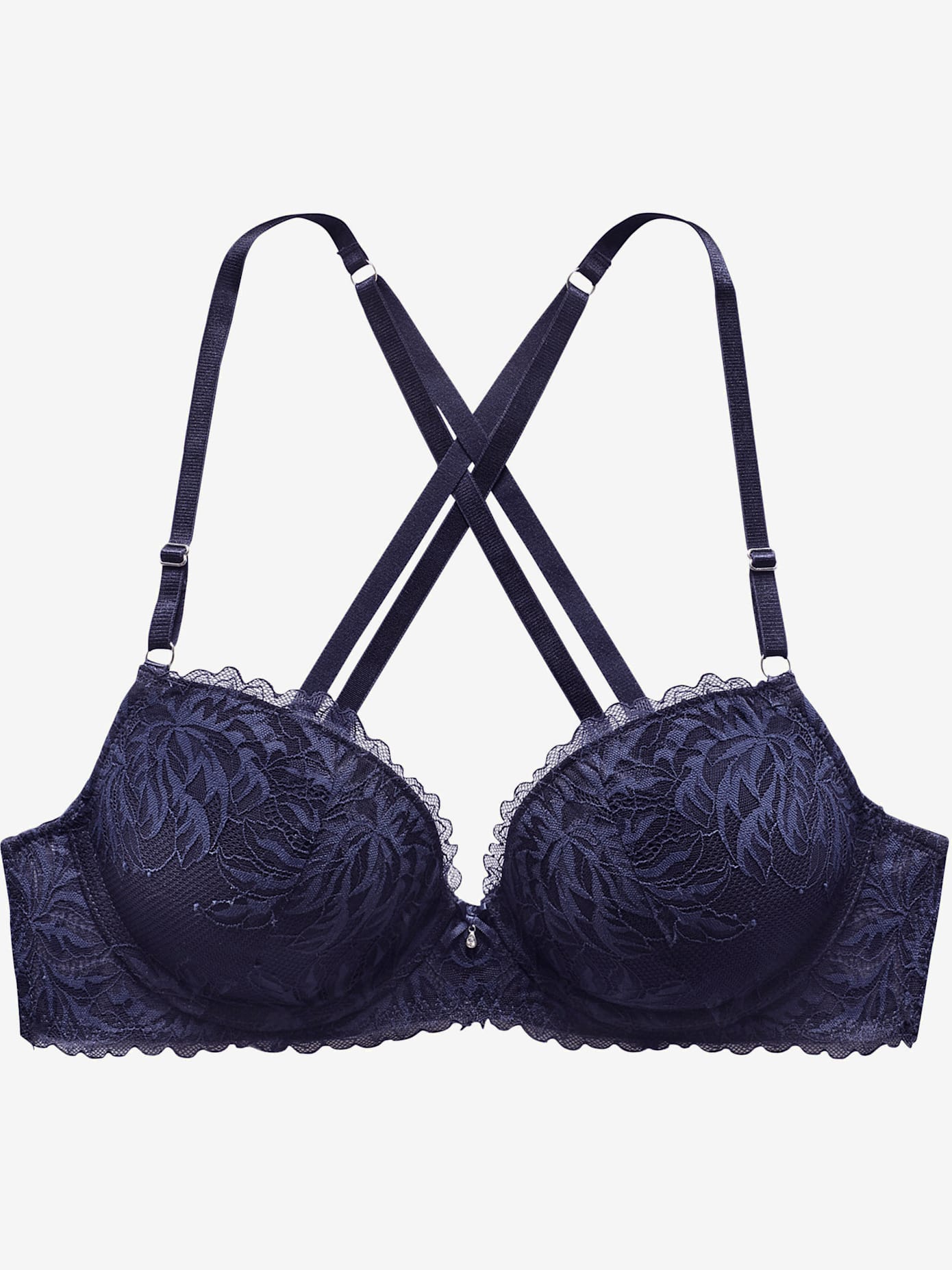 Soutien-gorge push-up féminin en dentelle florale