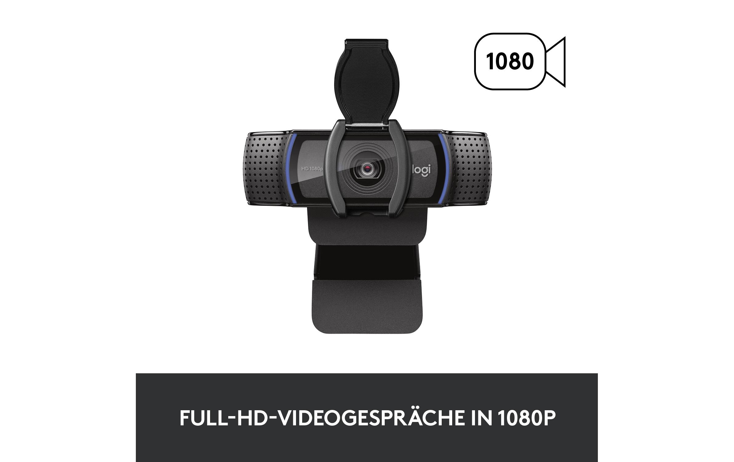 Webcam C920S Full-HDWebcam für Full-HD-Videogespräche mit Vorrichtung zum Verdecken der Linse