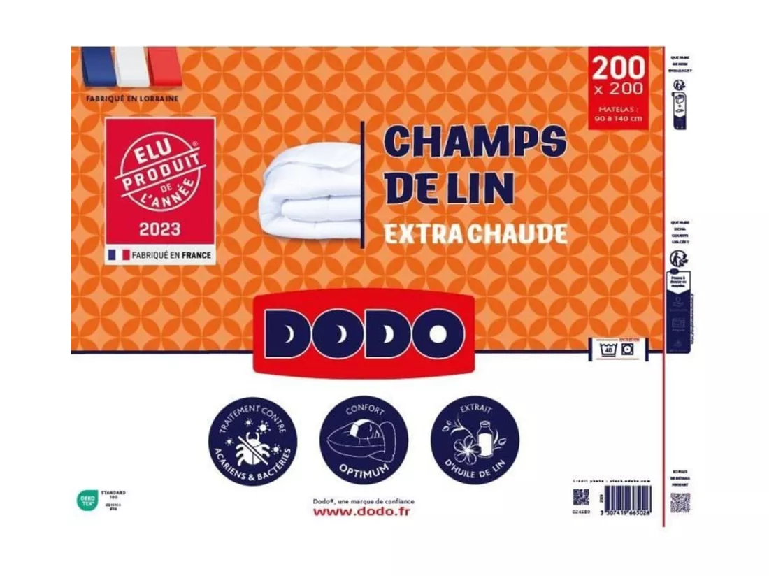 Couette 200 x 200 cm DODO Chaude
