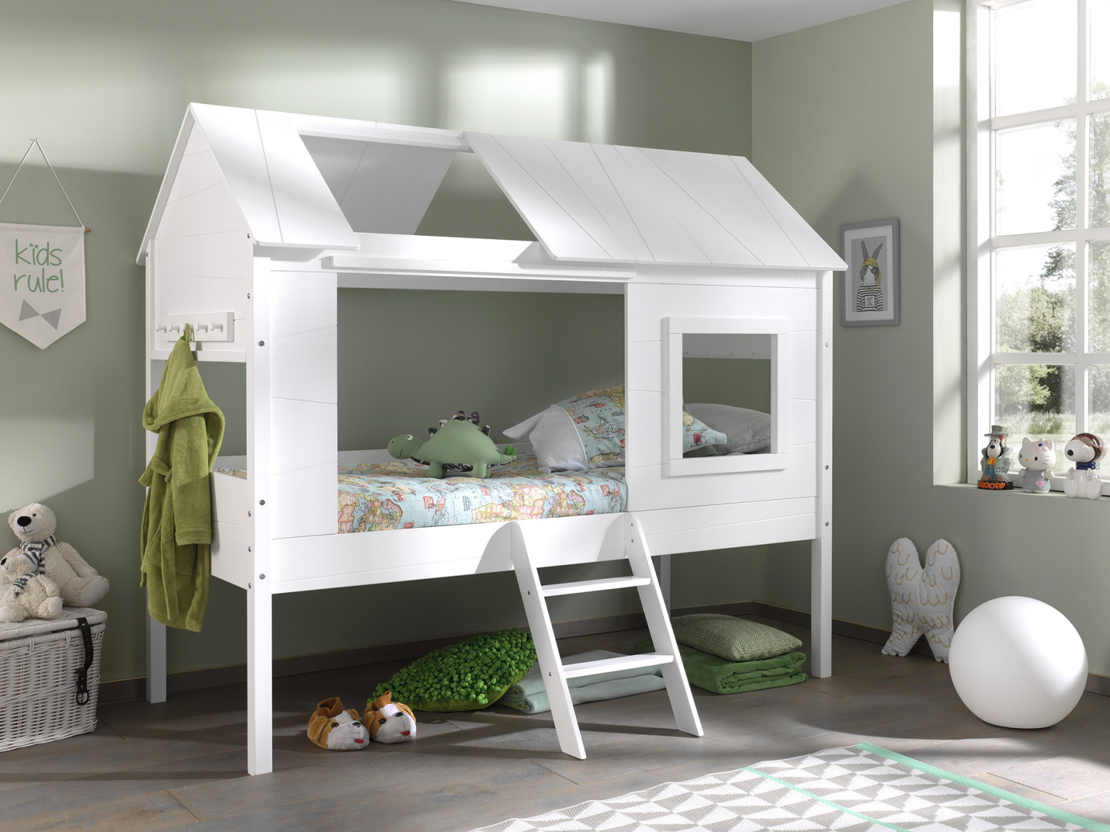 Baumhaus-Bett CHARLOTTE - weiß - 90x200 cm