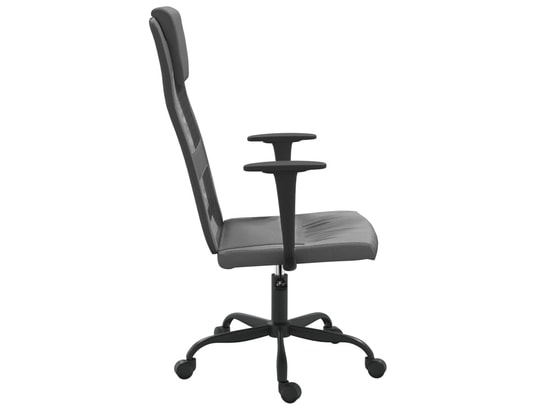 VIDAXL - Chaise de bureau gris tissu en maille et similicuir