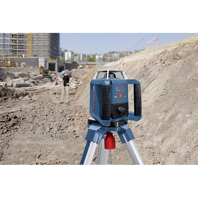 Laser rotatif GRL 400 H Set Bosch Professional + Cellule de réception LR 1 + Trépied BT 152 + Mire GR 2400