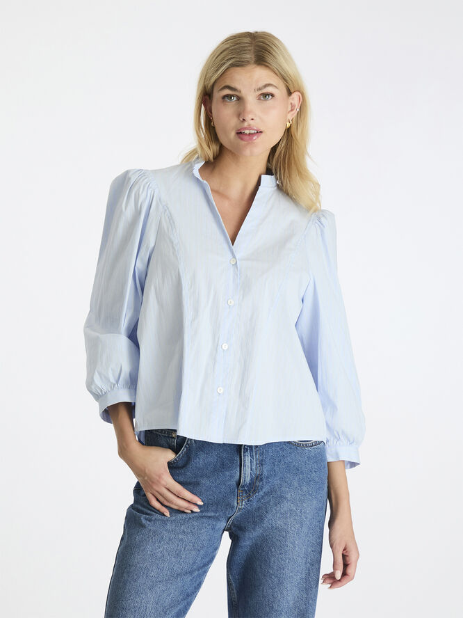 Neo Noir Barba Stripe Blouse Light blue