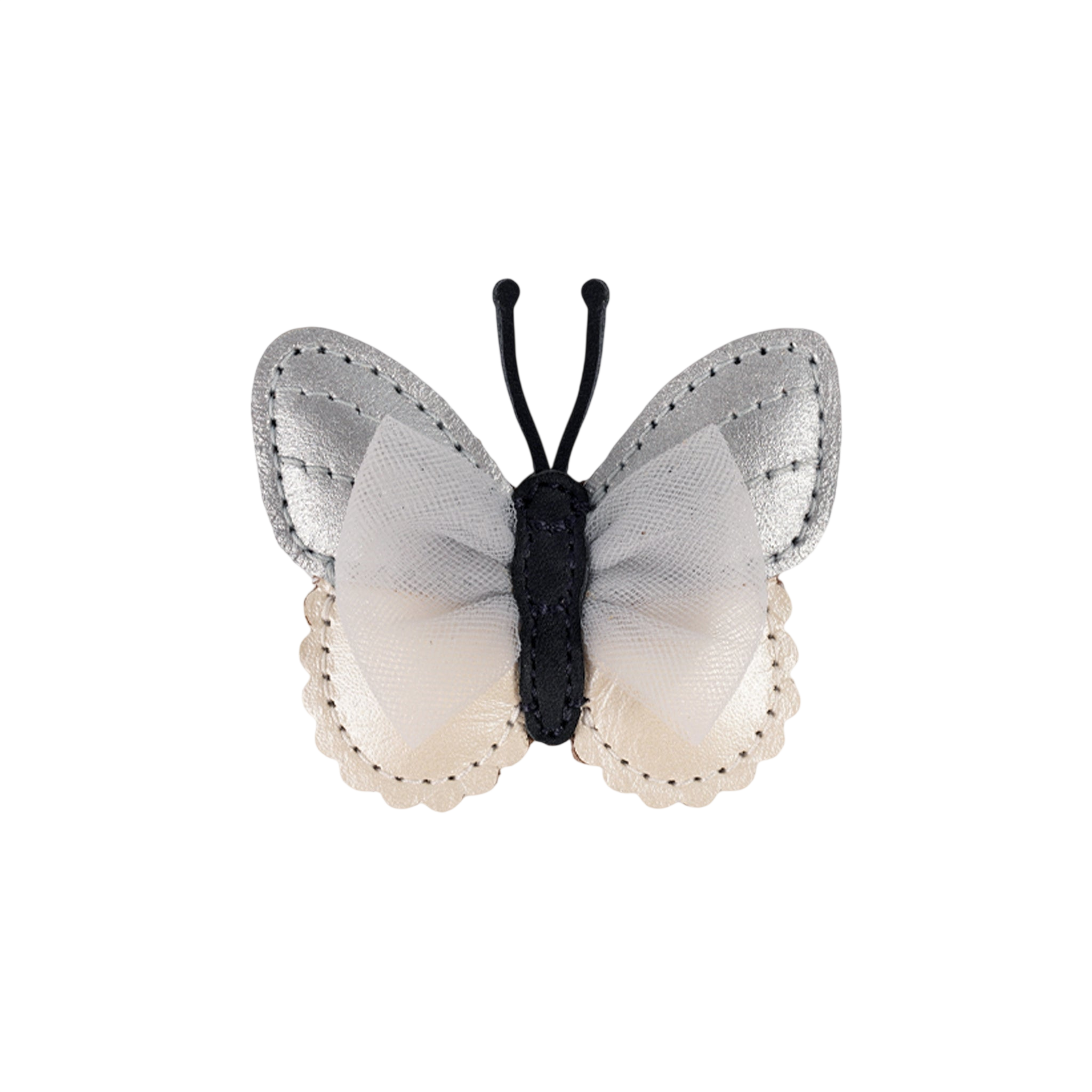 Haarklammer Alja Vlinder Silver Grey Metallic
