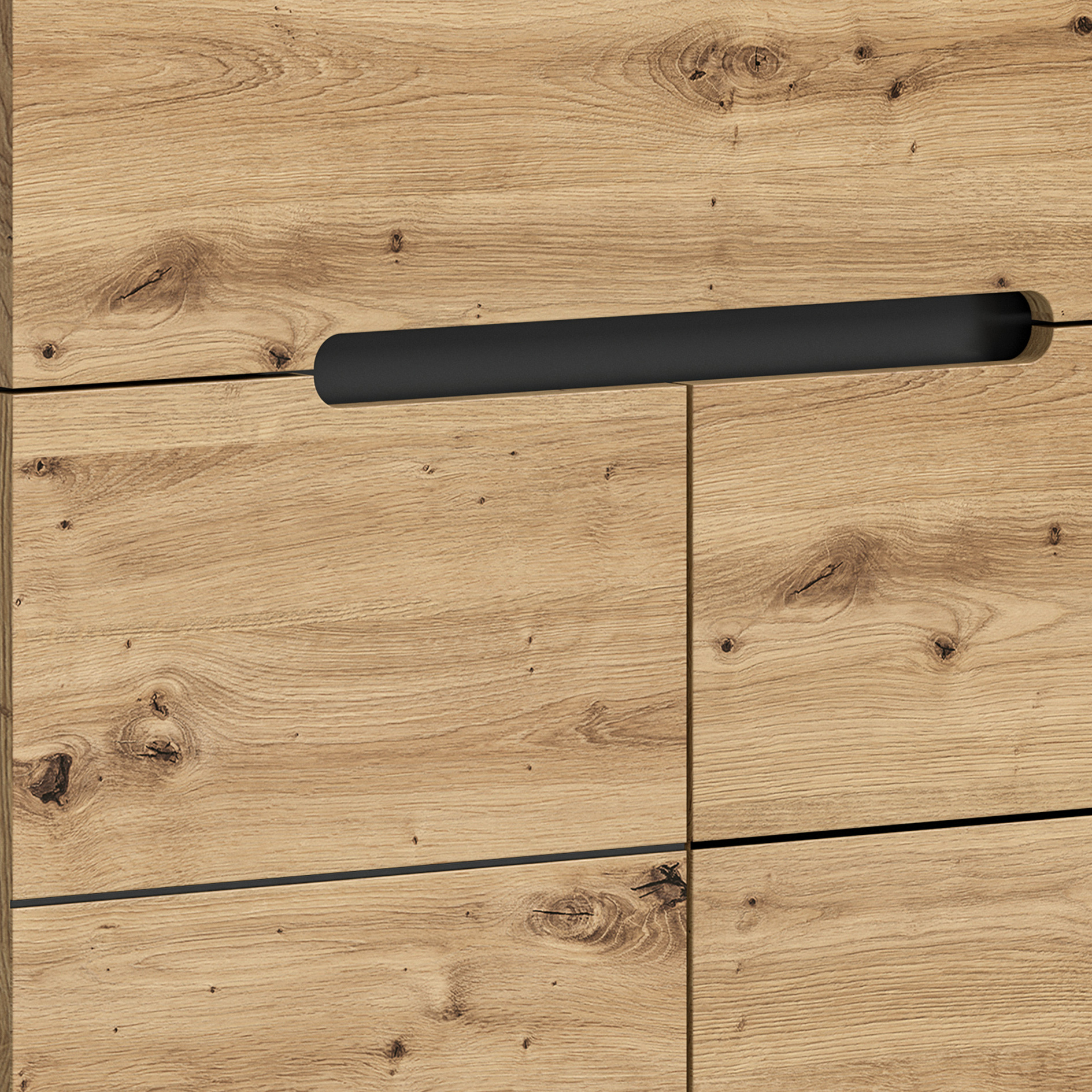 Garderobenschrank - Artisan Eiche - Basalt grau - 65 cm