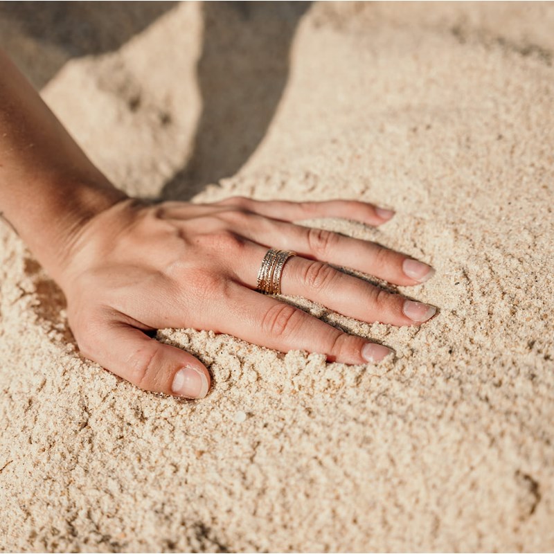Bague Semainier Plaqué Or Multi Anneaux