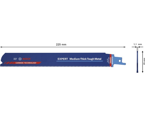 Bosch Professional S 1155 HHM reciprozaagblad