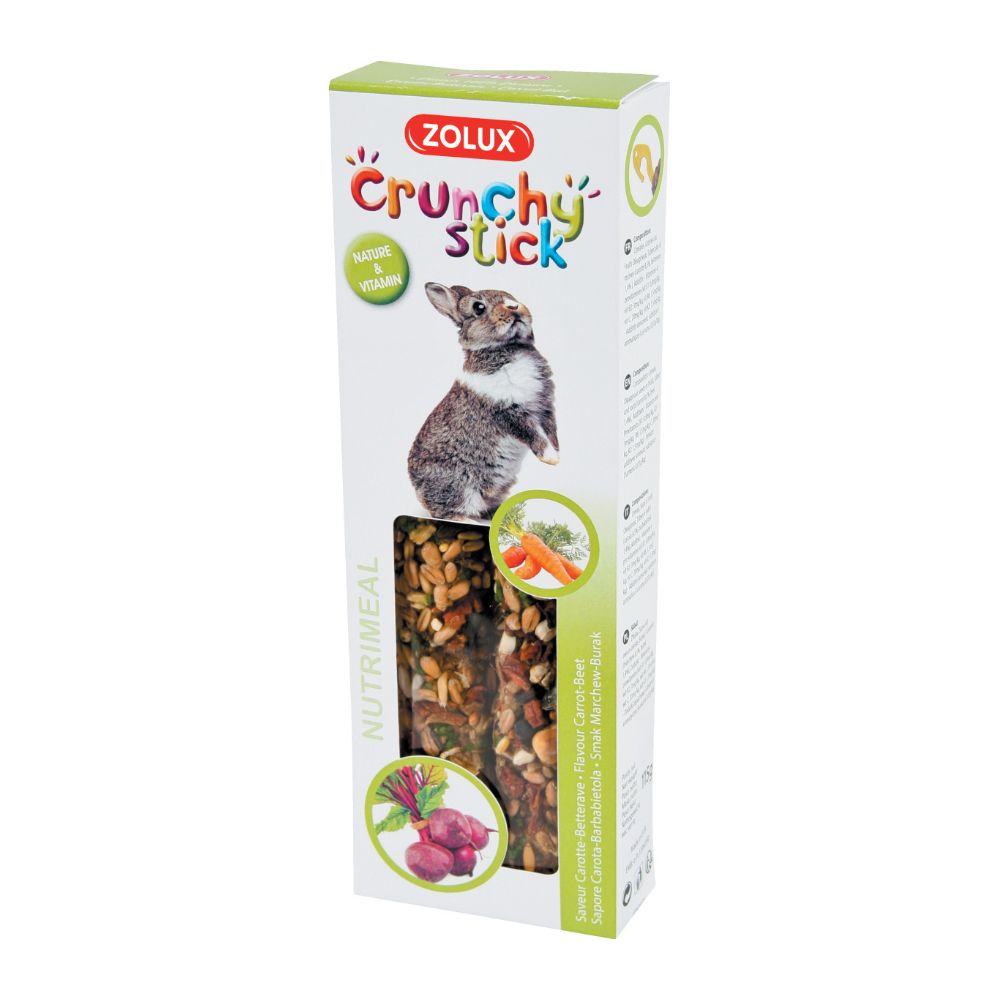 Crunchy stick pour lapin saveur carottes et betterave (lot de 3)