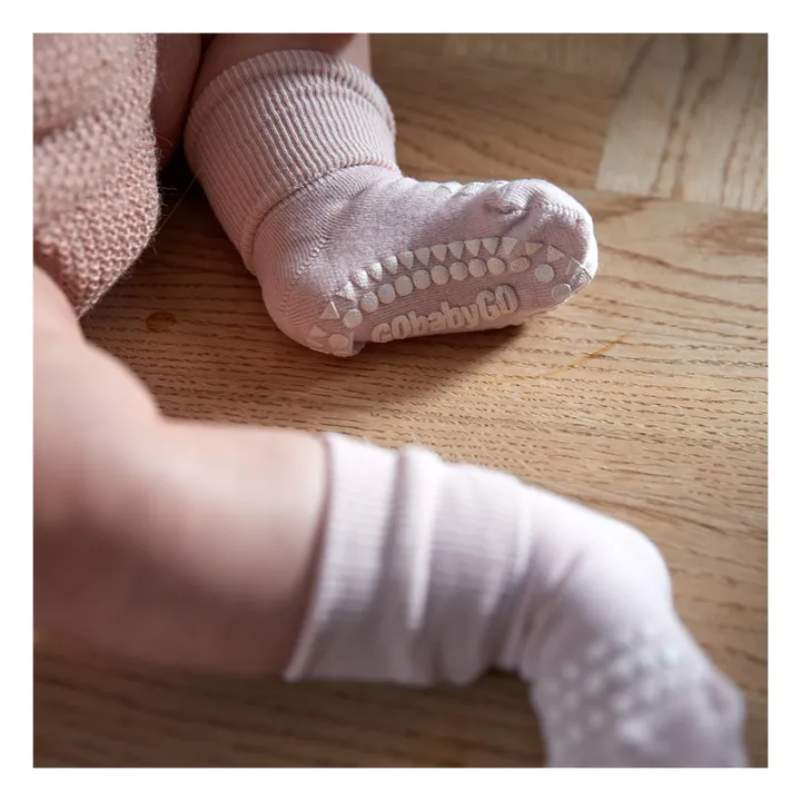 GOBABYGO Chaussettes Antidérapantes en Bambou | Rose