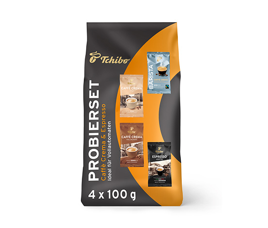 Caffè Crema & Espresso Probierset - 4x 100 g Ganze Bohne