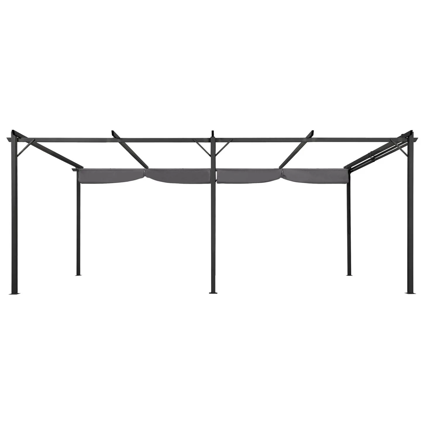 Pergola toit rétractable 6 pieds 3x6 M tonnelle gris anthracite