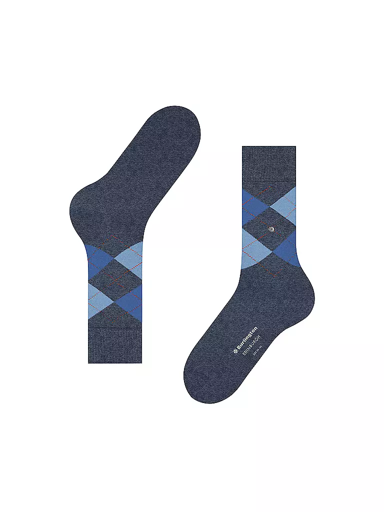 BURLINGTON Herren Socken EDINBURGH 40-46 dark blue mel blau