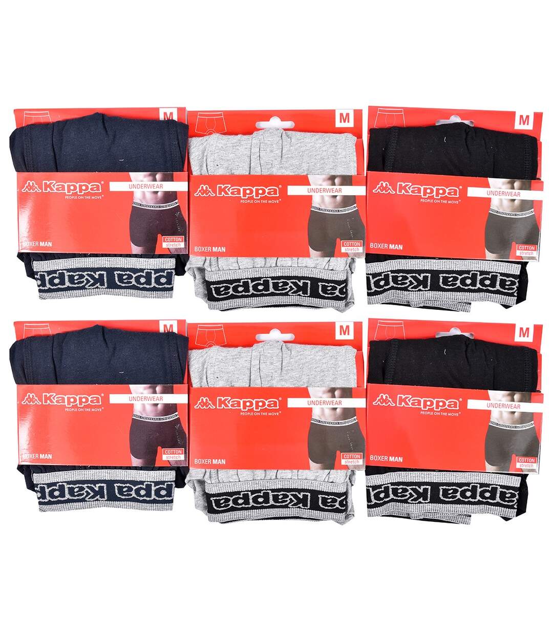 Boxer homme KAPPA Lot de 6 Pack de 6 Boxers 1209