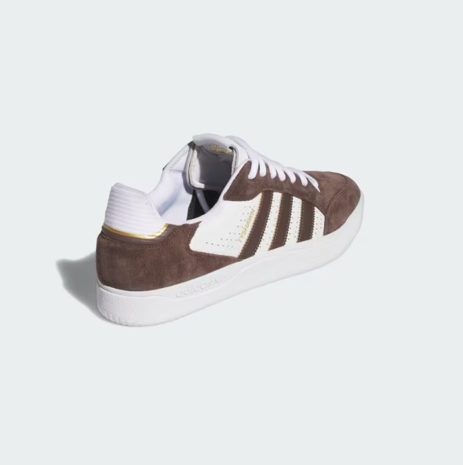 Adidas Skateboarding Tyshawn Low Brown Cloud White Gold Metallic 7.5 US / 40.5 EU