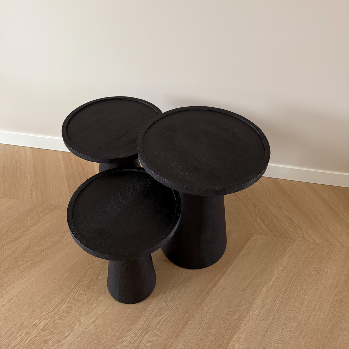 Salontafel set van 3 Oslo Zwart Old Inn wonen Salontafel set van 3 Oslo Zwart