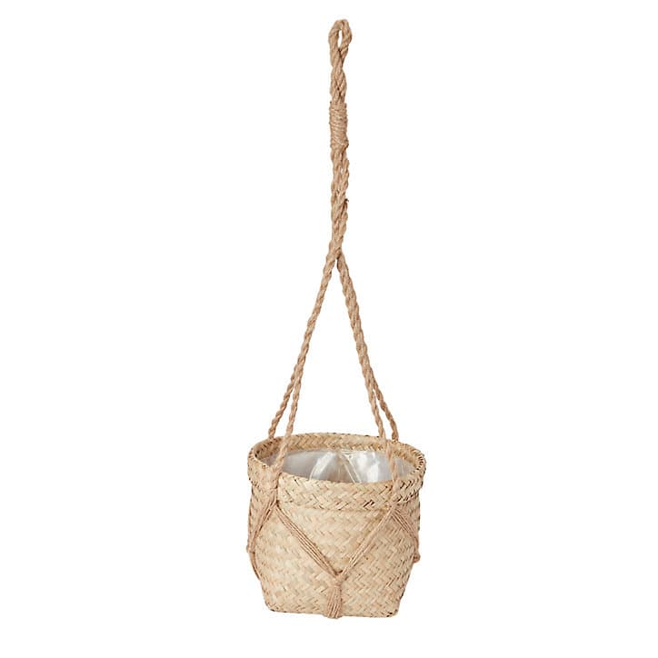 Pot suspendu herbes marines naturel 12 cm