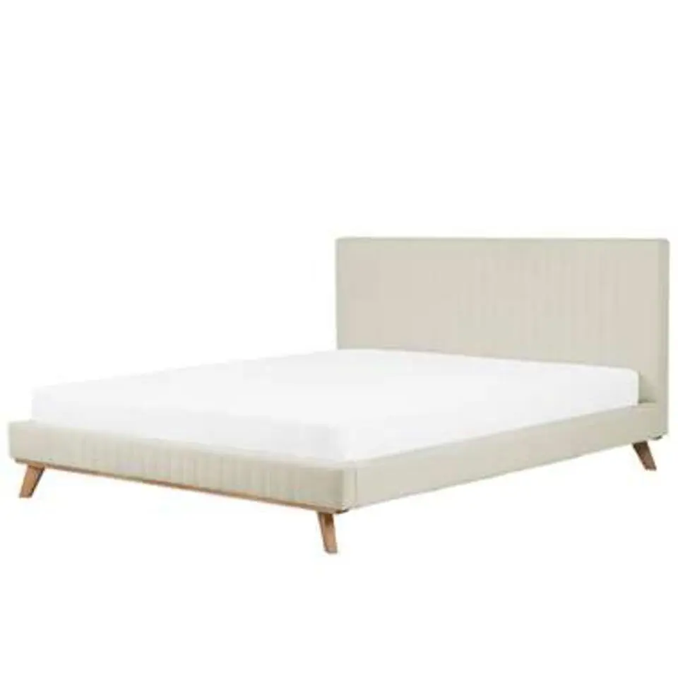 TALENCE - Tweepersoonsbed - Beige - 160 x 200 cm - Chenille
