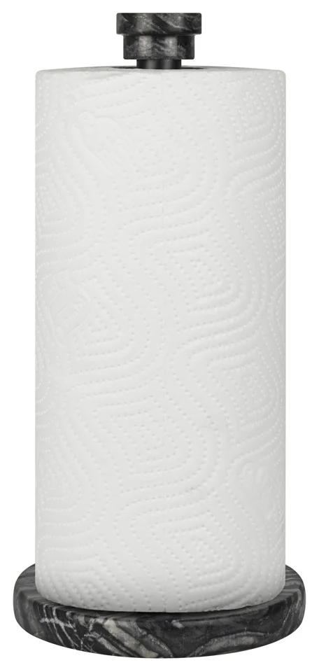 Mette Ditmer - MARBLE kitchen roll holder - Black / Grey