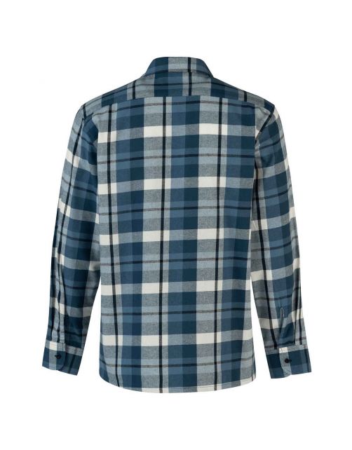 Storvik Blouse Flanel Blauw&Wit - Vrijetijdskleding