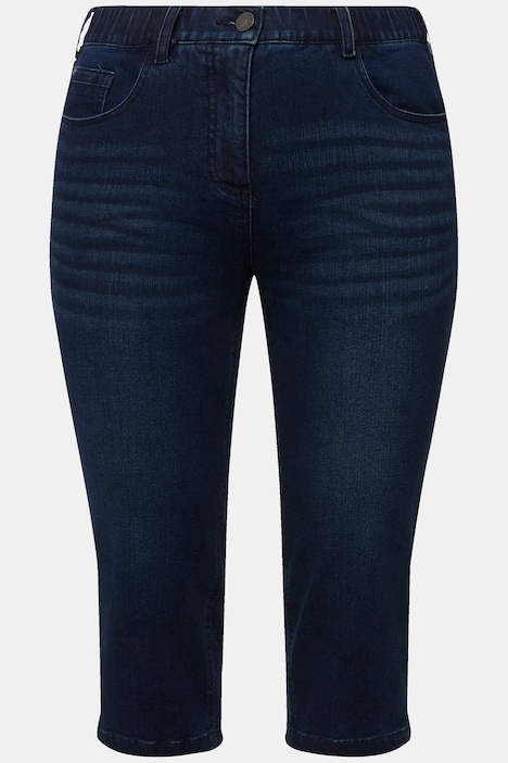 Capri Jeans Sarah, schmale 5-Pocket-Form, Saumschlitz