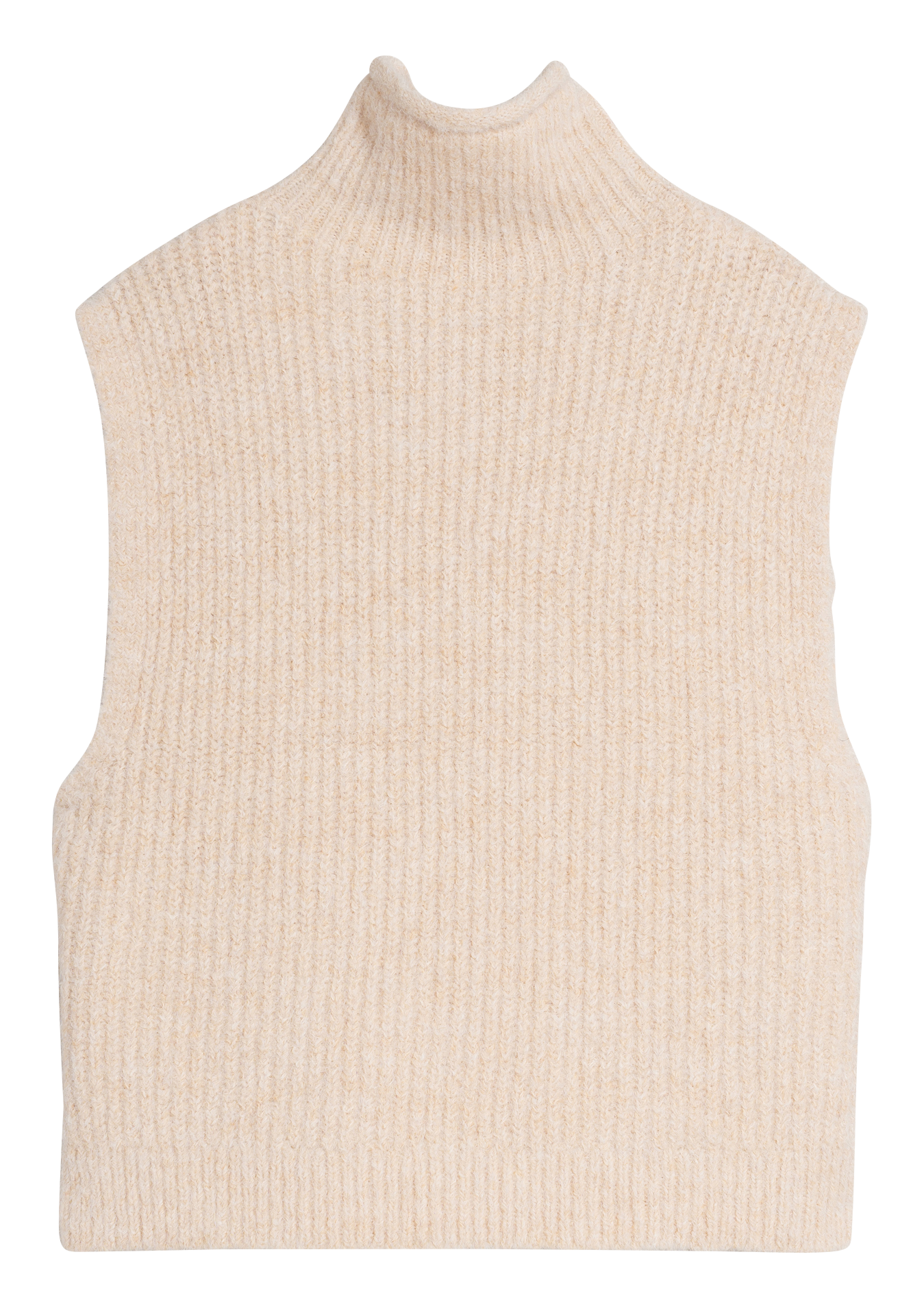 Pull col montant| Blanc