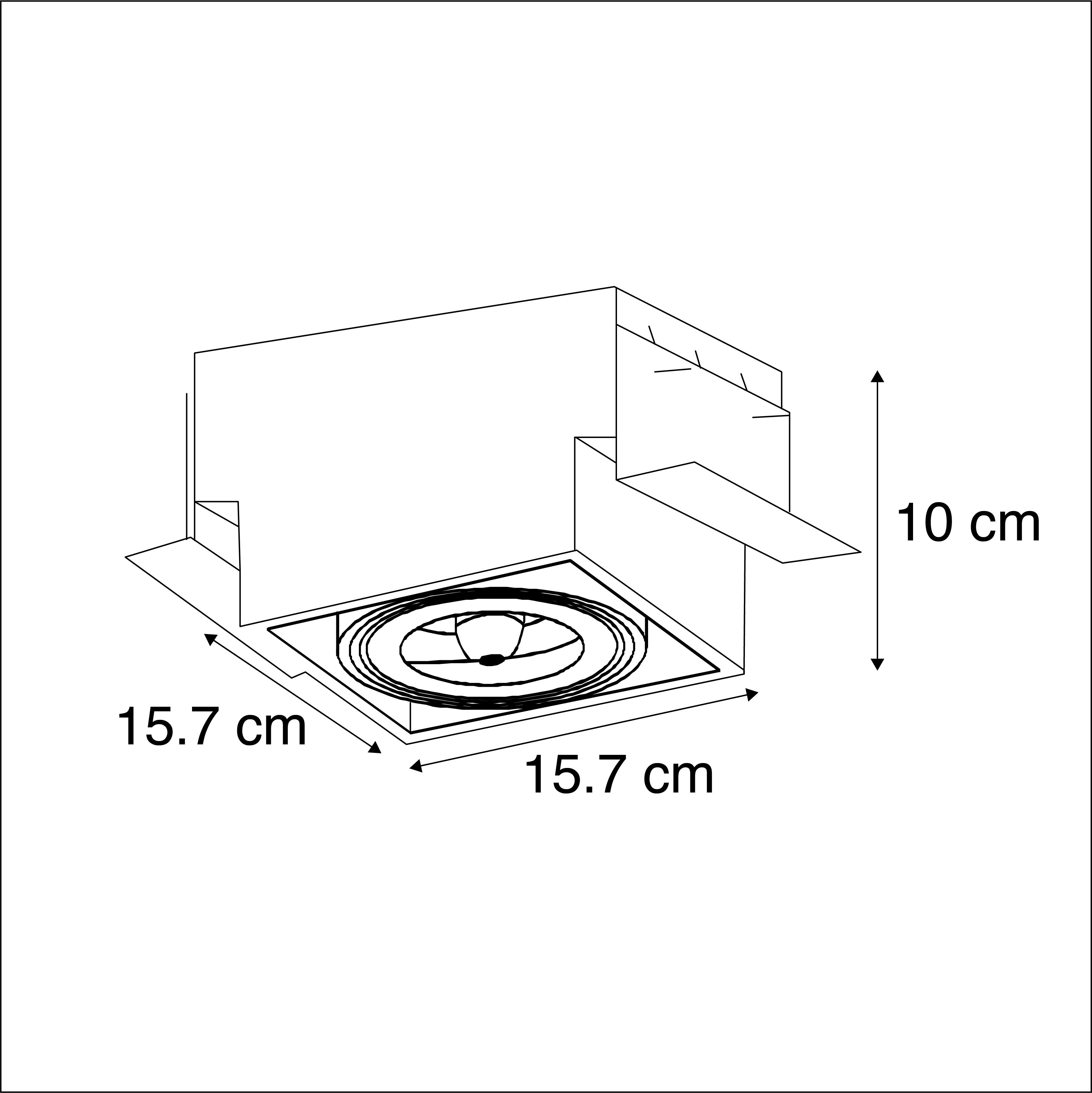 Inbouwspot wit AR111 draai- en kantelbaar trimless - Oneon