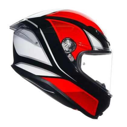 Casque AGV K-6 S - HYPHEN - Noir / Rouge