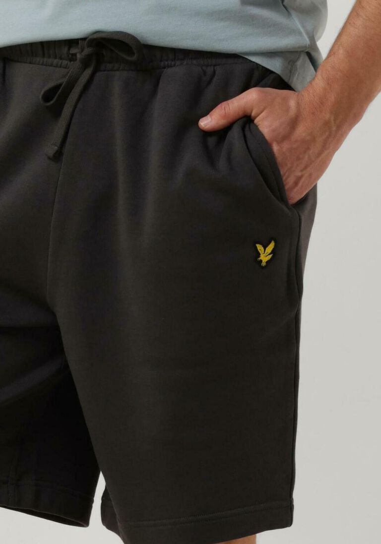 LYLE & SCOTT donkergrijze lyle & scott korte broek sweat shorts