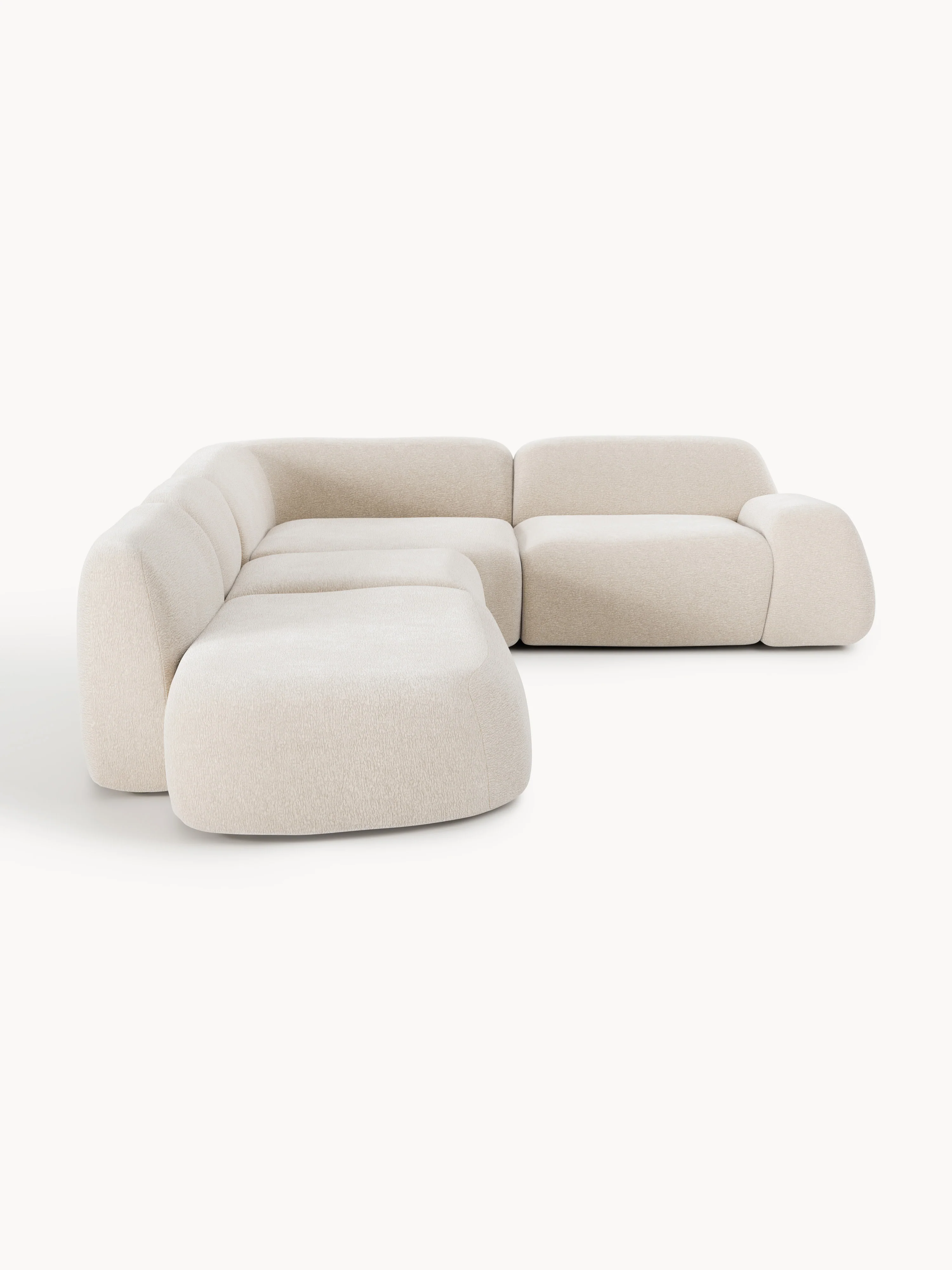 XL modulaire hoekbank Wolke met chaise longue