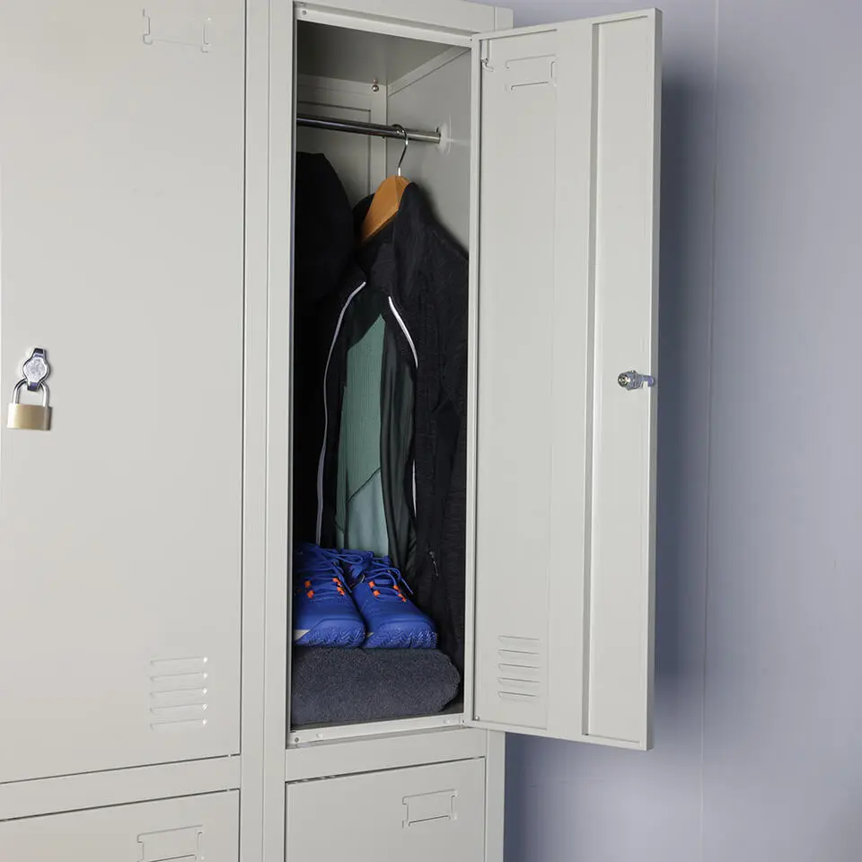 Lockerkast Grijs - 90x185 cm - 6 lockers