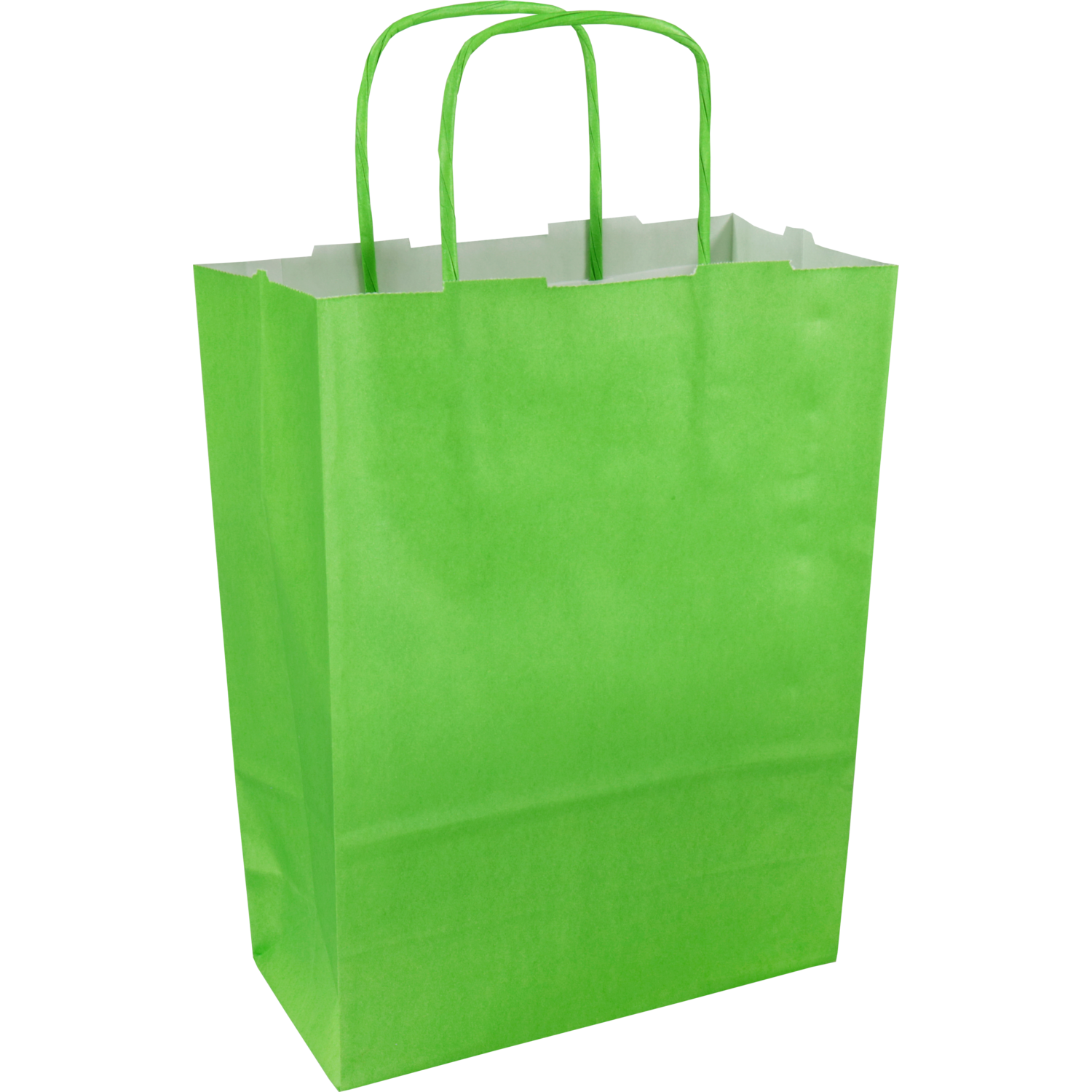 Tas, Kraftpapier, gedraaid papieren koord, 18x 8x22cm, draagtas, groen