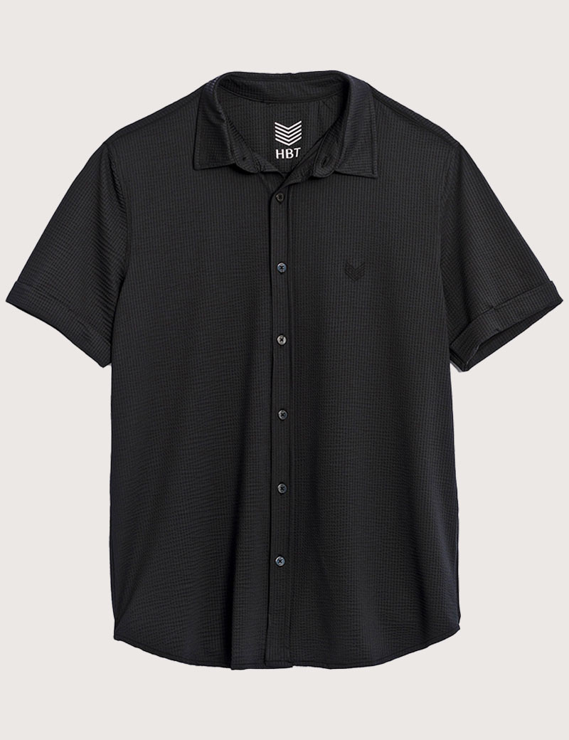 HBT WAFFLE | MARCELLO CHEMISE NOIRE