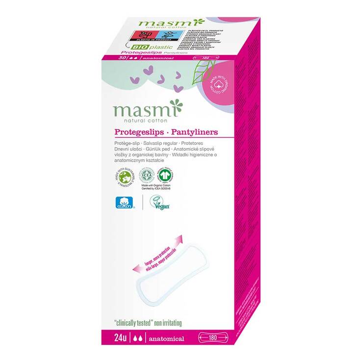 Bio Slipeinlagen Classic 100% Bio-Baumwolle Masmi, 24 St