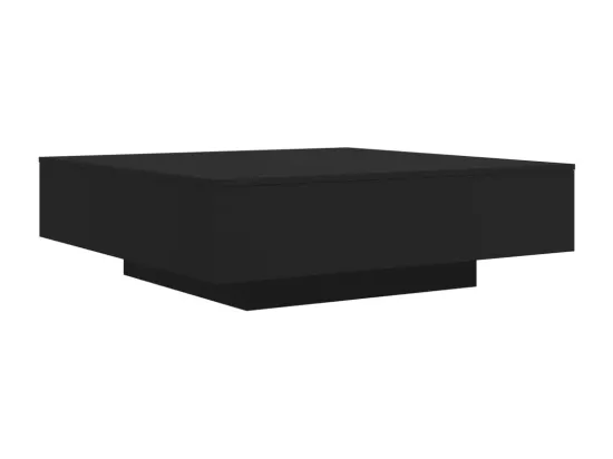 Table basse noir 100x100x31 cm bois d'ingénierie
