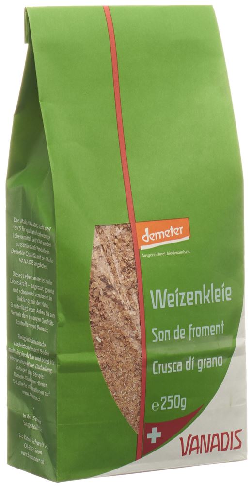 VANADIS Weizenkleie<br>250 g, Beutel, Demeter