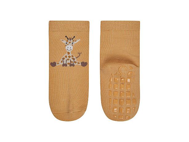 Sterntaler Antirutsch-Socken 2er Set Safari Ocker Gr. 21/22 Rutschfeste Socken für Kinder