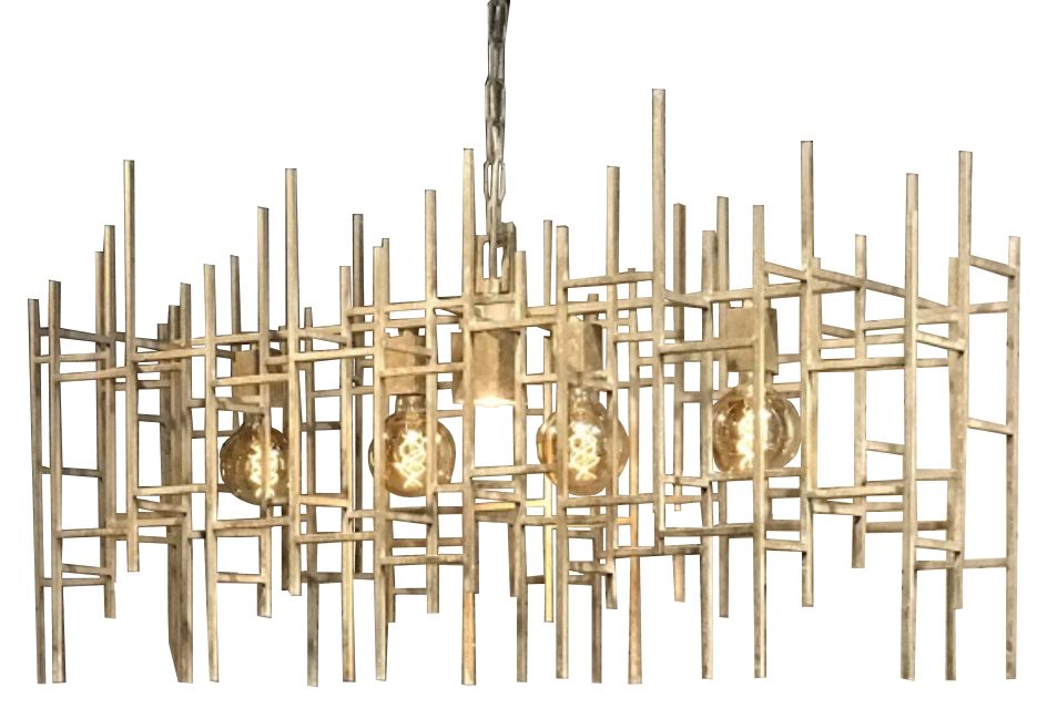 Hanglamp - zilver | LB024-4+1 Figo  | Leclercq & BouwmanB110 x D40 cm