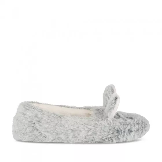 Chaussons lapin GRIS LOVELY SKULL