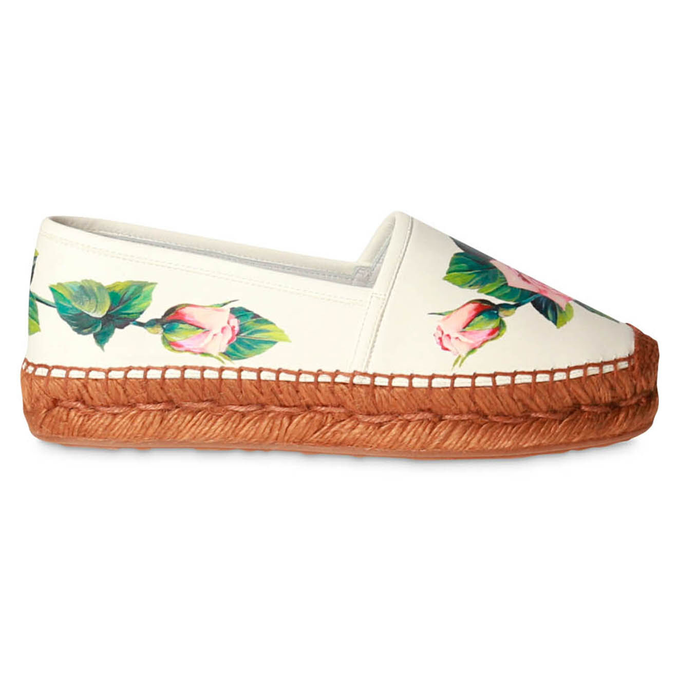Dolce & Gabbana Espadrilles Filipa en Cuir blanc/rose