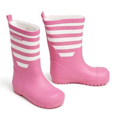 Nordbjørn Dunder Fôrede Gummistøvler, Fuschia/White