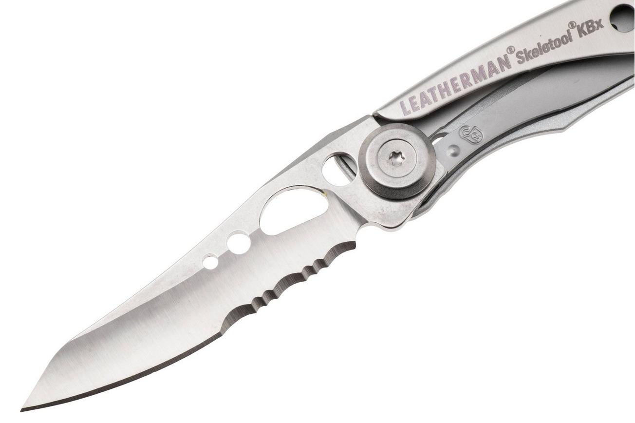Leatherman Skeletool Knife KBx Silver zakmes deels gekarteld 832382